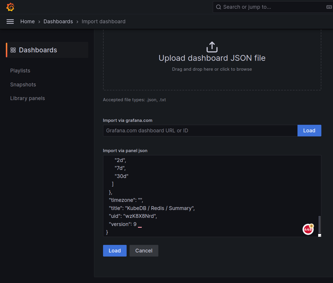 Upload Json